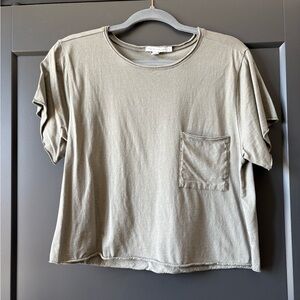 Threads 4 Thought Olive Green Cropped Tee